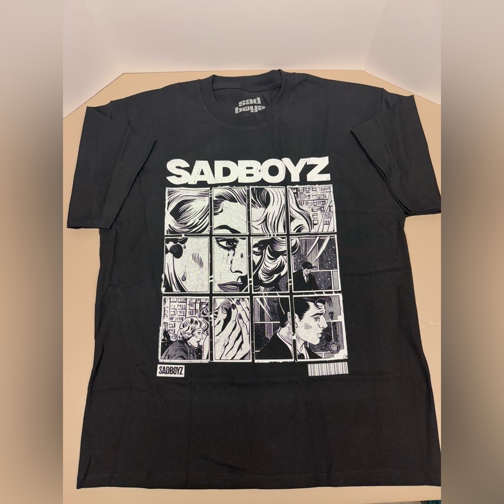 Sad Boyz by Junior H Black Graphic T-Shirt